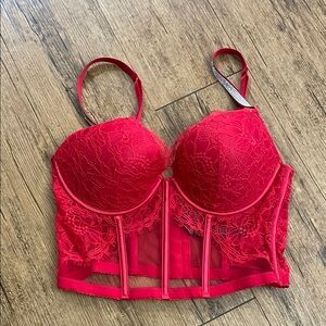 Victoria's Secret Red Lace Bustier